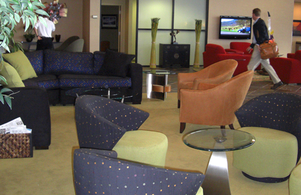 Nashville was a very outdated lobby with no flow. We re-configured the space, allowing for a more intimate environment. 